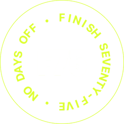 Finish Seventy-Five — No Days Off badge