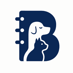 VetBinder logo — a binder-B holding a dog and a cat